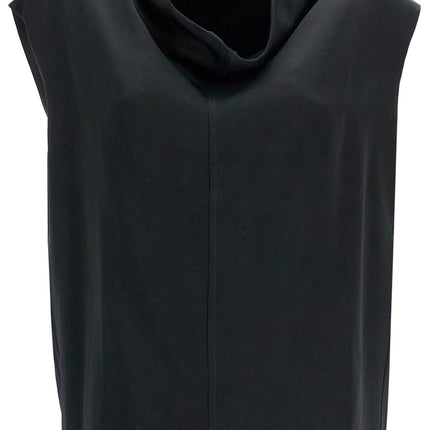 Toteme sleeveless black funnel neck top