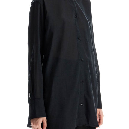 Toteme black relaxed fit wool shirt