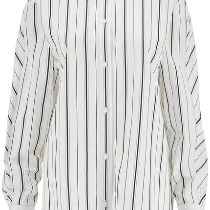 Toteme white and black striped kimono sleeve shirt in organic cotton