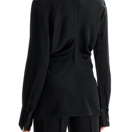 Toteme black loose-fit long sleeve shirt