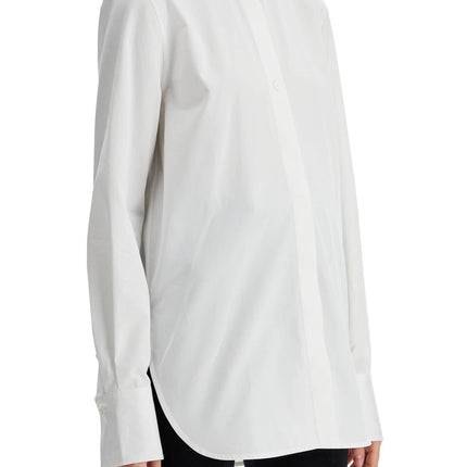 Toteme white asymmetrical organic cotton tuxedo shirt