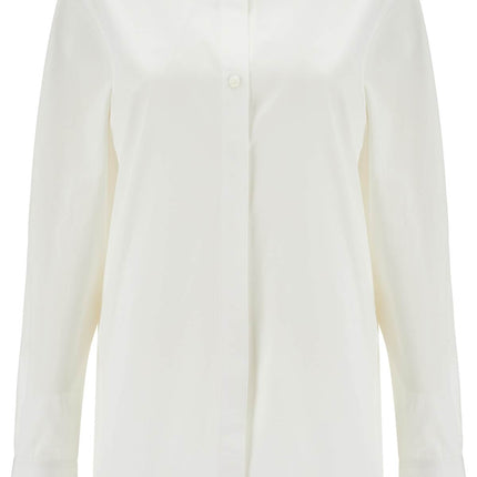 Toteme white asymmetrical organic cotton tuxedo shirt