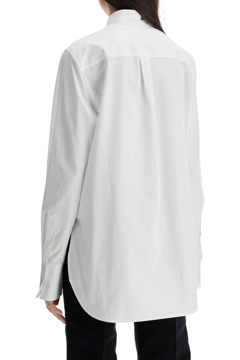 Toteme white asymmetrical organic cotton tuxedo shirt