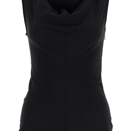 Toteme black wool cowl neck top