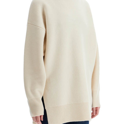 Toteme white fine knit wool and cashmere sweater