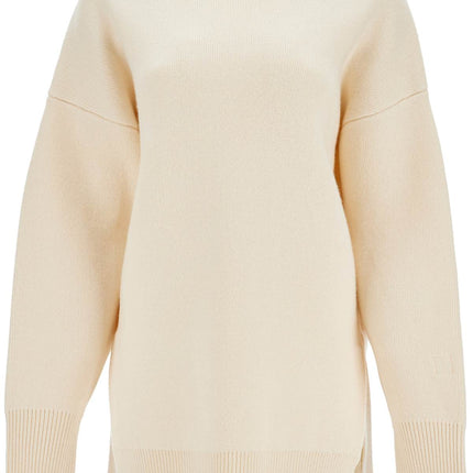 Toteme white fine knit wool and cashmere sweater