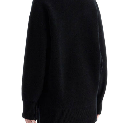 Toteme oversized black wool and cashmere sweater