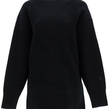 Toteme oversized black wool and cashmere sweater