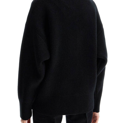 Toteme black rws wool and cashmere turtleneck sweater