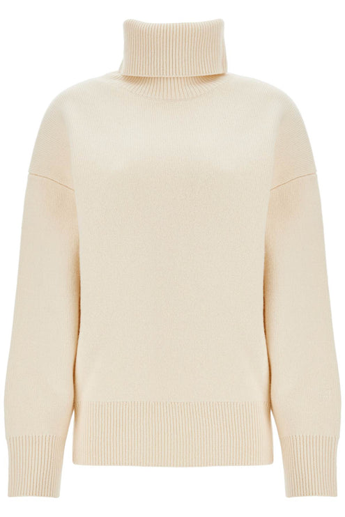 Toteme white snow wool and cashmere turtleneck for women