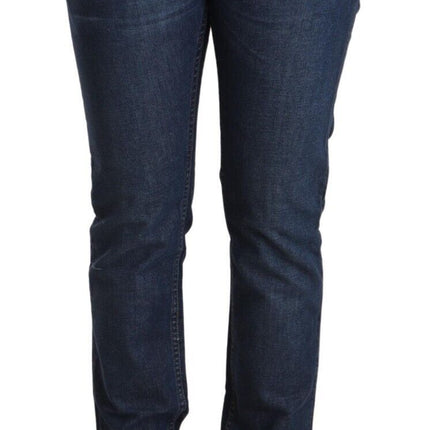 Elegant Mid Waist Skinny Denim