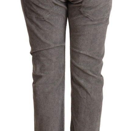 Chic Gray High Waist Straight Fit Jeans