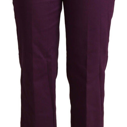 Pantalones de cintura alta de violeta elegante Violeta