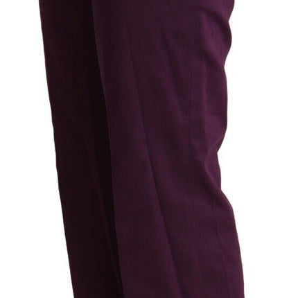 Pantalones de cintura alta de violeta elegante Violeta