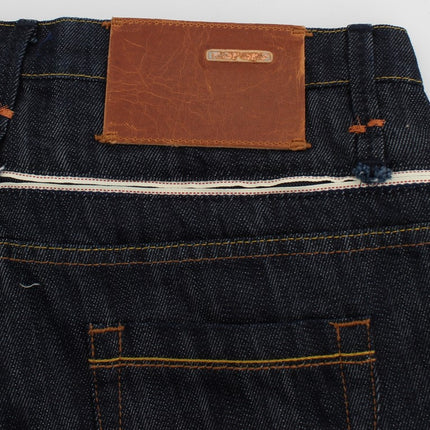 Eleganti jeans blu scuro della gamba dritta