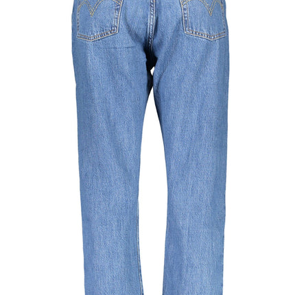 Jeans de 5 bolsillos de algodón azul elegante para mujeres