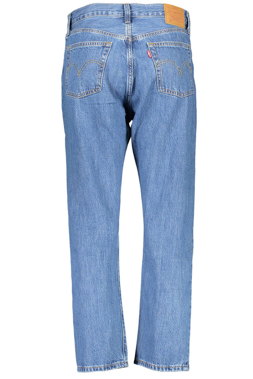 Jeans de 5 bolsillos de algodón azul elegante para mujeres