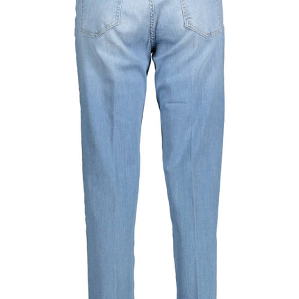 Elegantes jeans de color delgado azul claro