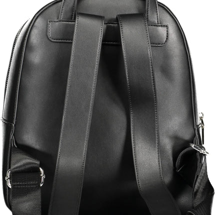 Black Polyethylene Women Backpack