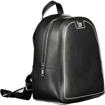 Black Polyethylene Women Backpack