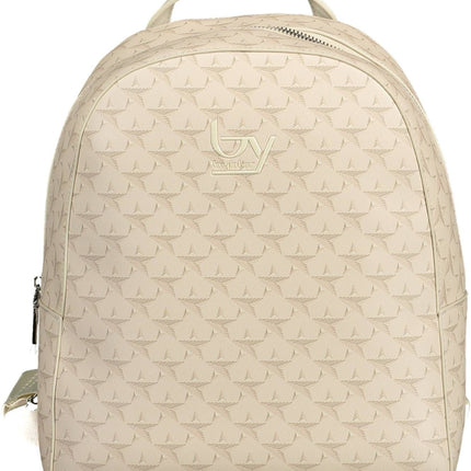 Beige PVC Women Backpack