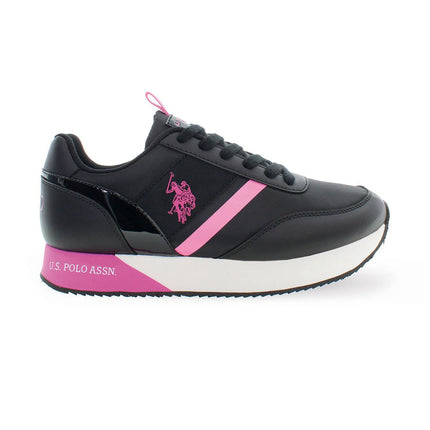 Black Polyester Women Sneaker