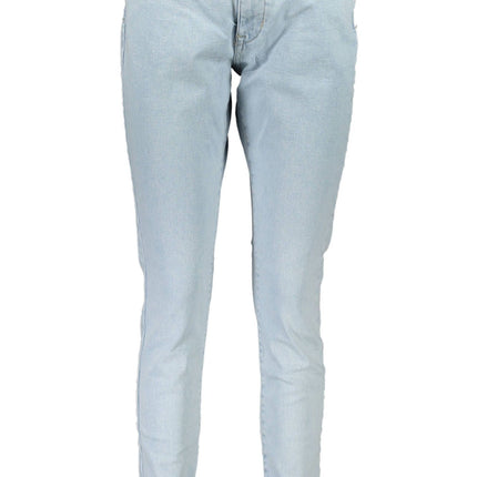 Light Blue Cotton Women Jeans