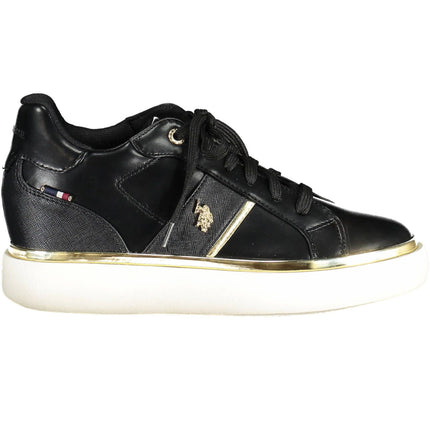 Sneakers chic black lace-up con dettagli logo