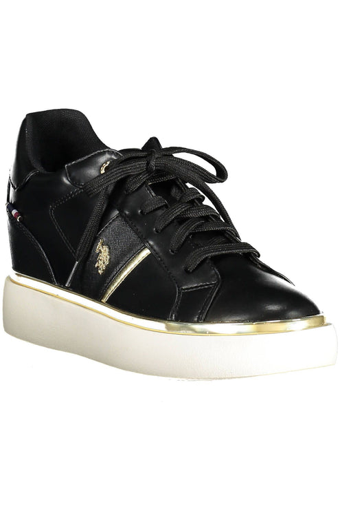 Sneakers chic black lace-up con dettagli logo