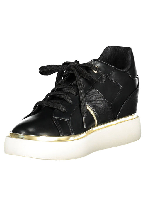 Sneakers chic black lace-up con dettagli logo