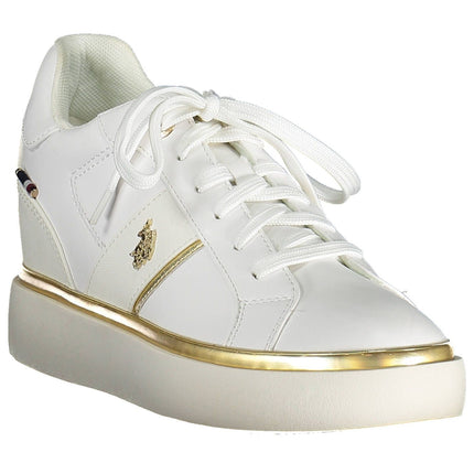 Sneakers al pizzo bianco chic con dettaglio del logo