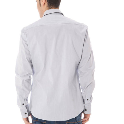 Elegant lichtblauw shirt met lange mouwen