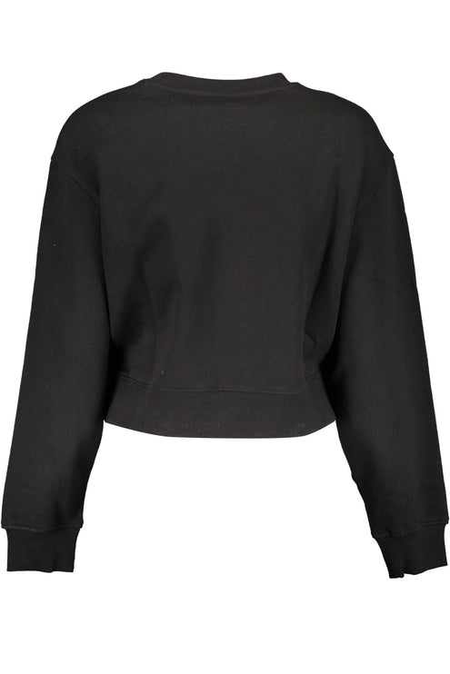 Slank biologisch katoenen sweatshirt met logo -print