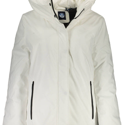 Veste à capuche blanche chic