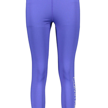 Blue Polyester Women Legging