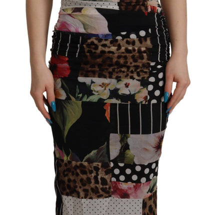 Robe de mélange de soie MIDI élégante