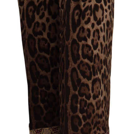 Pantalon Jacquard Leopard Jacquard