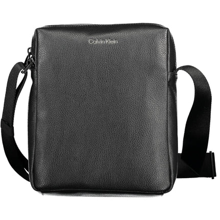 Black Polyester Men Shoulder Bag