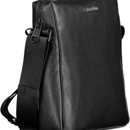 Black Polyester Men Shoulder Bag