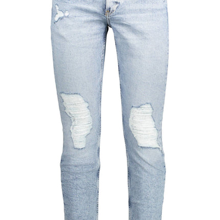 Light Blue Cotton Men Jeans