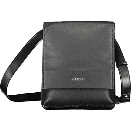 Black Polyester Men Shoulder Bag