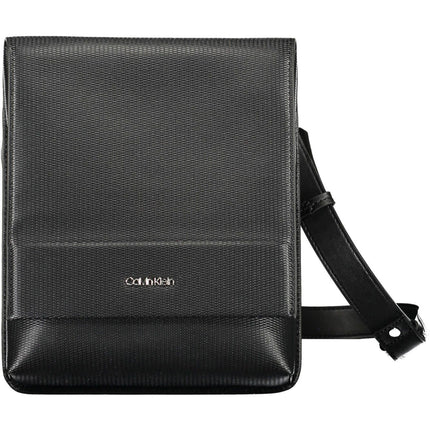 Black Polyester Men Shoulder Bag