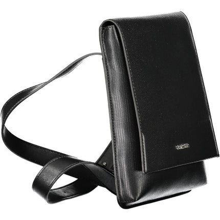 Black Polyester Men Shoulder Bag