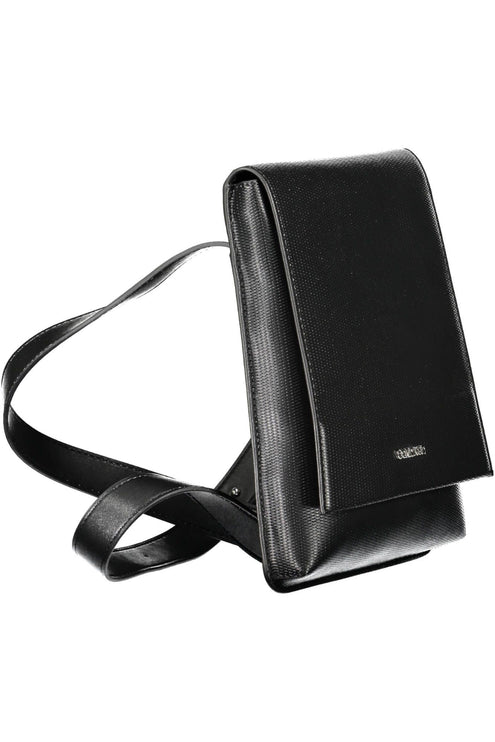 Black Polyester Men Shoulder Bag