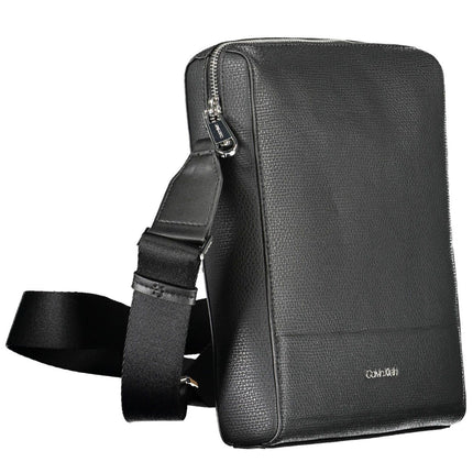 Black Polyester Mens Shoulder Bag