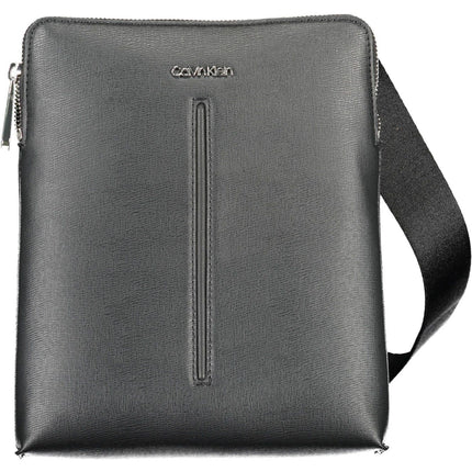 Black Polyester Mens Shoulder Bag