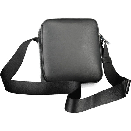 Black Polyester Men Shoulder Bag