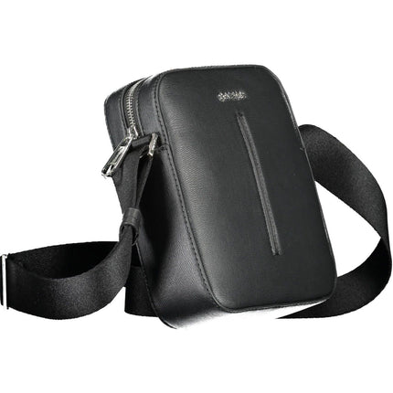 Black Polyester Men Shoulder Bag