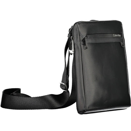 Black Polyethylene Men Shoulder Bag