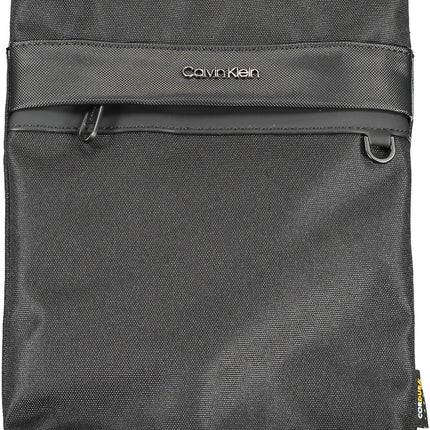 Black Polyester Men Shoulder Bag